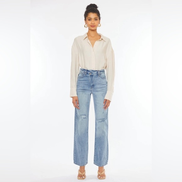 Kancan Wanda Ultra High Rise 90's Straight Leg Jeans Size 28 - Picture 10 of 10
